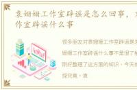 袁姗姗工作室辟谣是怎么回事，袁姗姗工作室辟谣什么事