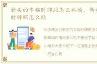 新买的车临时牌照怎么贴的，新买的车临时牌照怎么贴