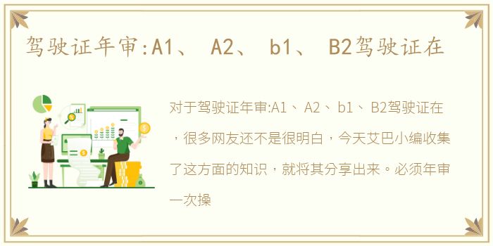 驾驶证年审:A1、 A2、 b1、 B2驾驶证在
