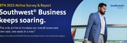 西南航空在商务旅行新闻调查中获得卓越企业旅行的高排名