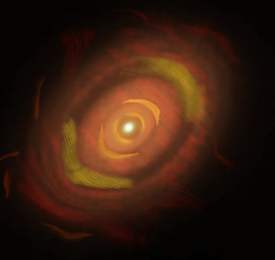 ALMA检测到HL Tauri原行星盘间隙中的尘埃颗粒
