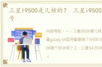 三星I9500是几核的？ 三星i9500是什么型号