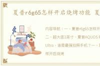 夏普r6g65怎样开启烧烤功能 夏普r6