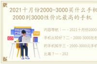 2021十月份2000-3000买什么手机比较好？ 2000到3000性价比最高的手机
