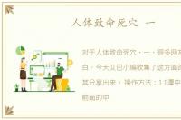 人体致命死穴 一