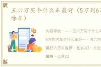 五六万买个什么车最好（5万到6万建议买啥车）