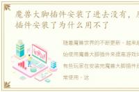 魔兽大脚插件安装了进去没有，魔兽大脚插件安装了为什么用不了