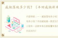 威驰落地多少钱？（丰田威驰新车价格）