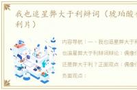 我也追星弊大于利辩词（琥珀酸普芦卡必利片）