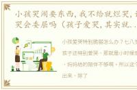 小孩哭闹要东西,我不给就烂哭,让他一直哭会委屈吗（孩子爱哭,其实就是委屈,“为什么该给的没给我”）