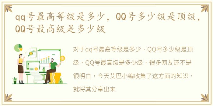 qq号最高等级是多少，QQ号多少级是顶级，QQ号最高级是多少级