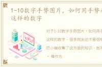 1-10数字手势图片，如何用手势表示0-10这样的数字