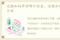 迈腾和帕萨特哪个好看，迈腾和帕萨特哪个好