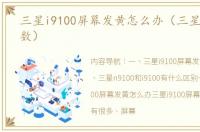 三星i9100屏幕发黄怎么办（三星i9100参数）