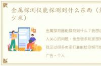 金属探测仪能探测到什么东西（能探测多少米）