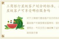 工商银行星级客户划分的标准，工商银行星级客户可享受哪些服务吗