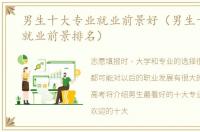 男生十大专业就业前景好（男生十大专业就业前景排名）
