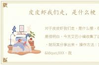 皮皮虾我们走，是什么梗