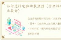 如何选择电脑的散热器（什么样的散热器比较好）