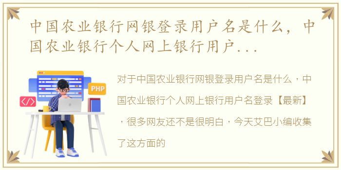 中国农业银行网银登录用户名是什么，中国农业银行个人网上银行用户名登录【最新】