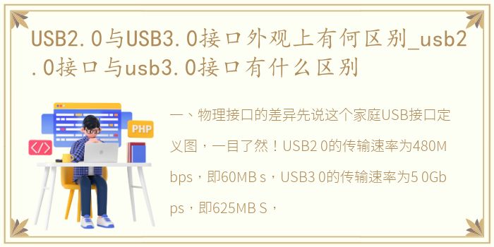 USB2.0与USB3.0接口外观上有何区别_usb2.0接口与usb3.0接口有什么区别