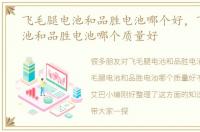 飞毛腿电池和品胜电池哪个好，飞毛腿电池和品胜电池哪个质量好