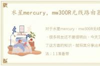 水星mercury，mw300R无线路由器配置