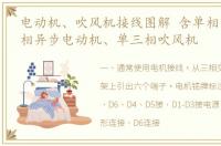 电动机、吹风机接线图解 含单相电容、三相异步电动机、单三相吹风机
