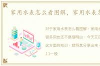 家用水表怎么看图解，家用水表怎么看