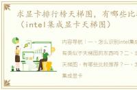 求显卡排行榜天梯图，有哪些比较推荐？（intel集成显卡天梯图）