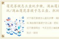 莲花菩提怎么盘玩步骤，滴血莲花如何盘玩/滴血莲花菩提子怎么盘、把玩