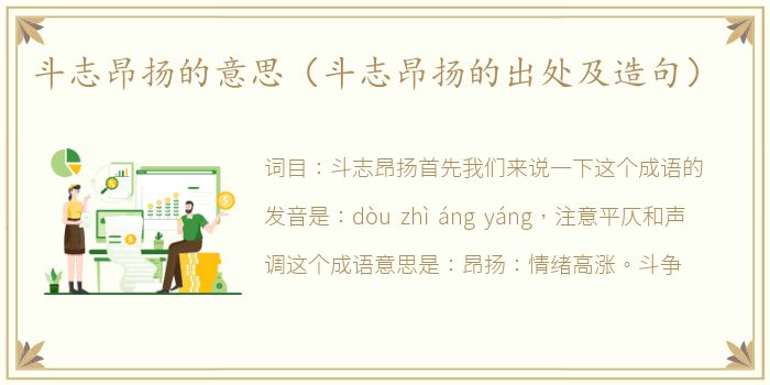 斗志昂扬的意思（斗志昂扬的出处及造句）