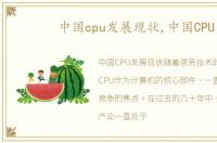 中国cpu发展现状,中国CPU