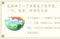 电脑摔了一下屏幕花了有开裂，电脑摔了一下，花屏、碎屏怎么办