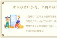 中国移动TD公司，中国移动TD