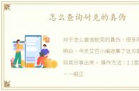 怎么查询耐克的真伪