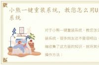 小熊一键重装系统，教您怎么用U盘一键装系统