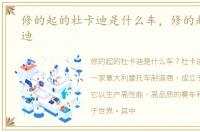 修的起的杜卡迪是什么车，修的起的杜卡迪