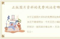 正版图片资料的免费网站有哪些