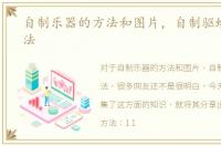 自制乐器的方法和图片，自制驱蚊水的方法