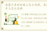 桑葚汁弄到衣服上怎么洗掉，桑葚汁弄到手上怎么洗掉