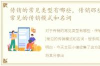 传销的常见类型有哪些，传销那些事：[2]常见的传销模式和名词