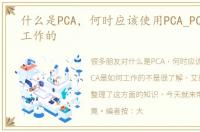 什么是PCA，何时应该使用PCA_PCA是如何工作的
