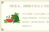 100毫安，20000万毫安上飞机吗