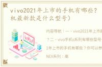 vivo2021年上市的手机有哪些？（vivo手机最新款是什么型号）