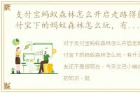 支付宝蚂蚁森林怎么开启走路得能量，支付宝下的蚂蚁森林怎么玩，有什么用