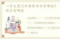 一万公里汽车保养项目有哪些？ 汽车保养项目有哪些