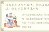 热水壶去除水垢方法，热水壶怎样去除水垢，烧水壶怎样清洗水垢