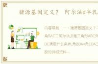 猪源基因定义？ 阿尔法d半乳糖