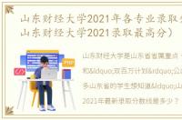 山东财经大学2021年各专业录取分数线（山东财经大学2021录取最高分）